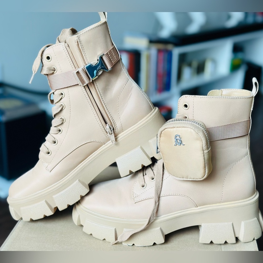 Steve Madden Tanker Zipper Platform Combat & Lace-Up Boots